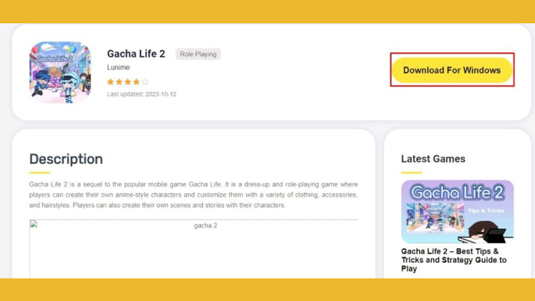Cách tải Gacha Life 2 trên máy tính